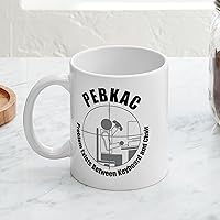 Vista 3 de CafePress PEBKAC - Taza de café de cerámica, taza de té de 11 onzas
