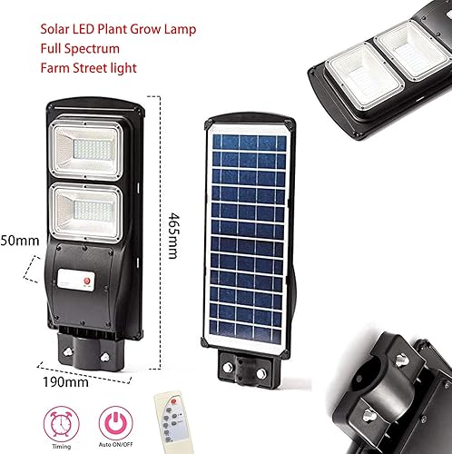 Miniatura 8 de BSOD Luces solares de cultivo para plantas al aire libre, lámpara de invernadero LED de espectro completo inalámbrica con temporizador, control