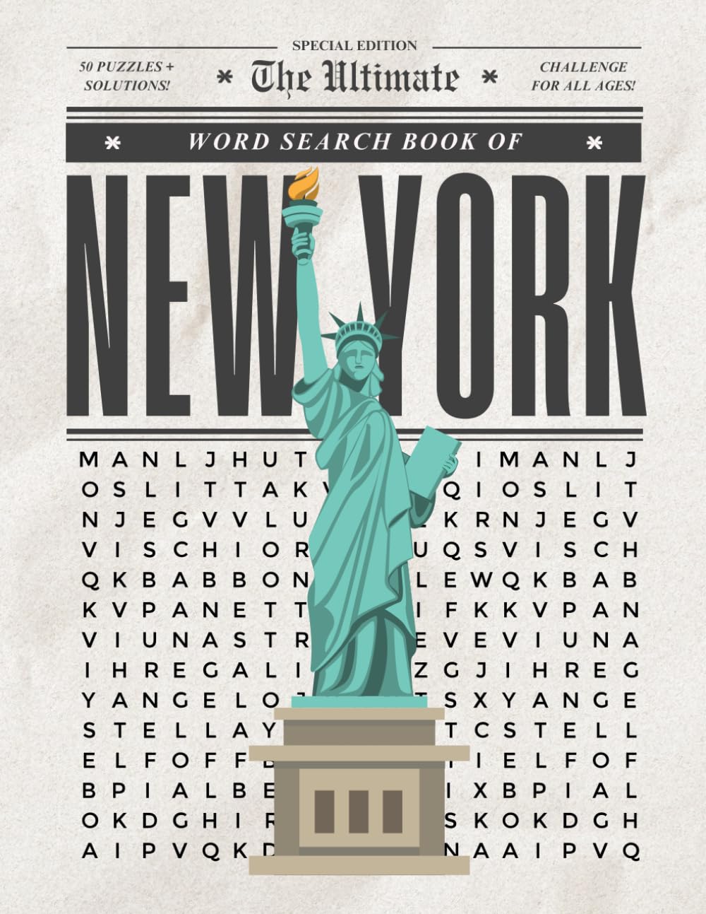 New York Word Search Puzzle Book: Around The World Word Search Series - Fun and Large Print, For Adults, Seniors, Kids, Gift for New Yorkers,