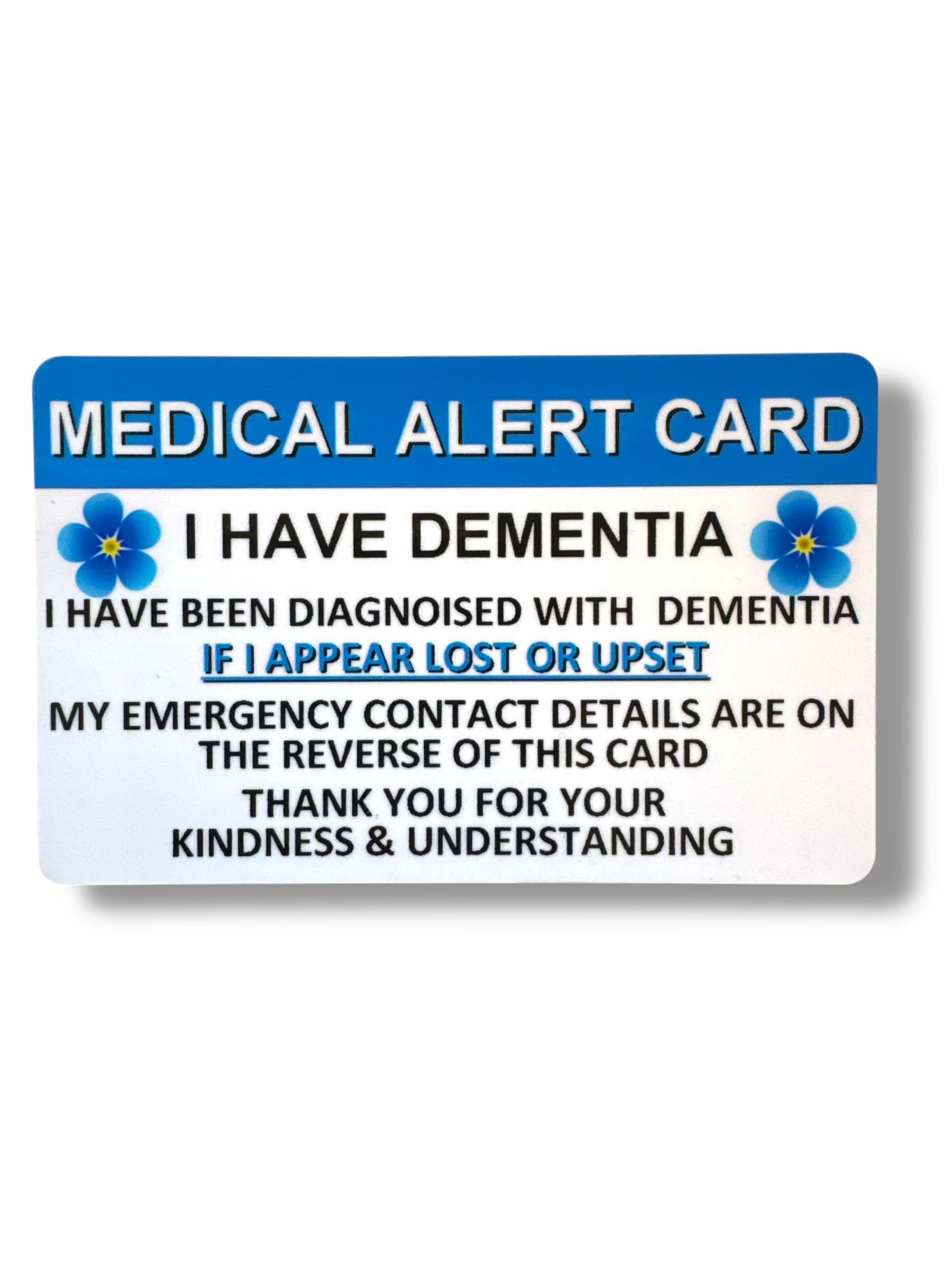 Medical Awareness Information Card (Dementia)