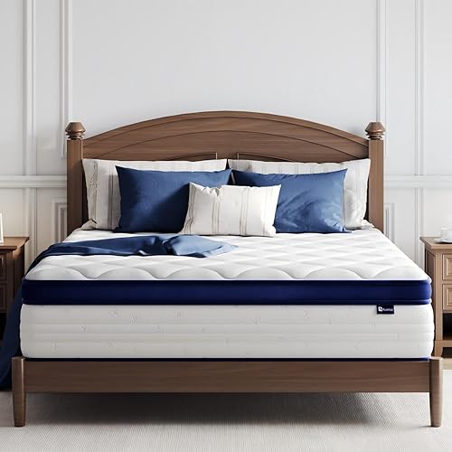Miniatura 18 de Avenco - Colchón tamaño King, colchón híbrido tamaño King en una caja, colchones de 12 pulgadas tamaño King con espuma de confort y resortes de