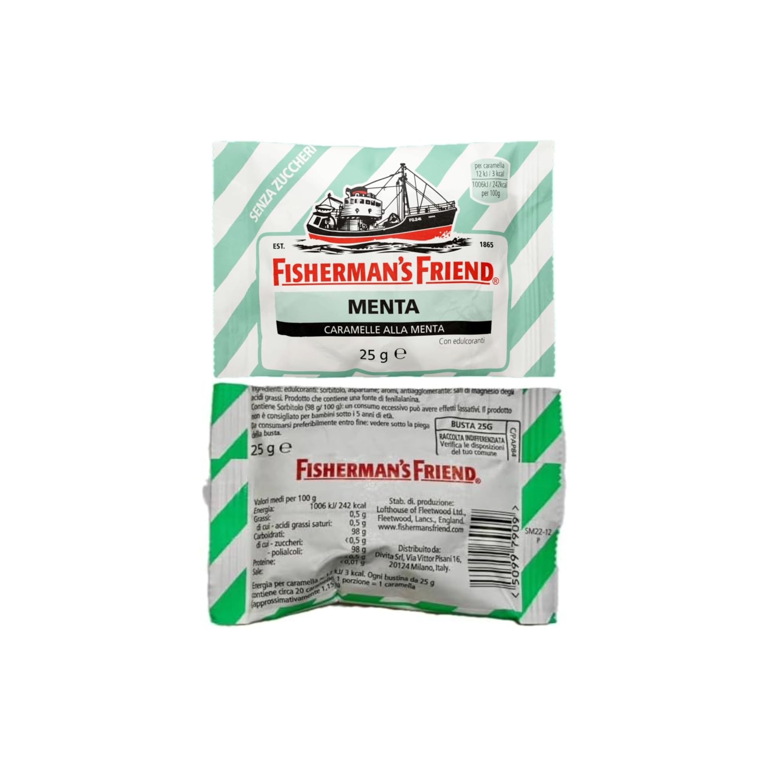 Fisherman's Friend - Pastiglie alla menta senza zuccheri, 25 g x 24 Confezioni