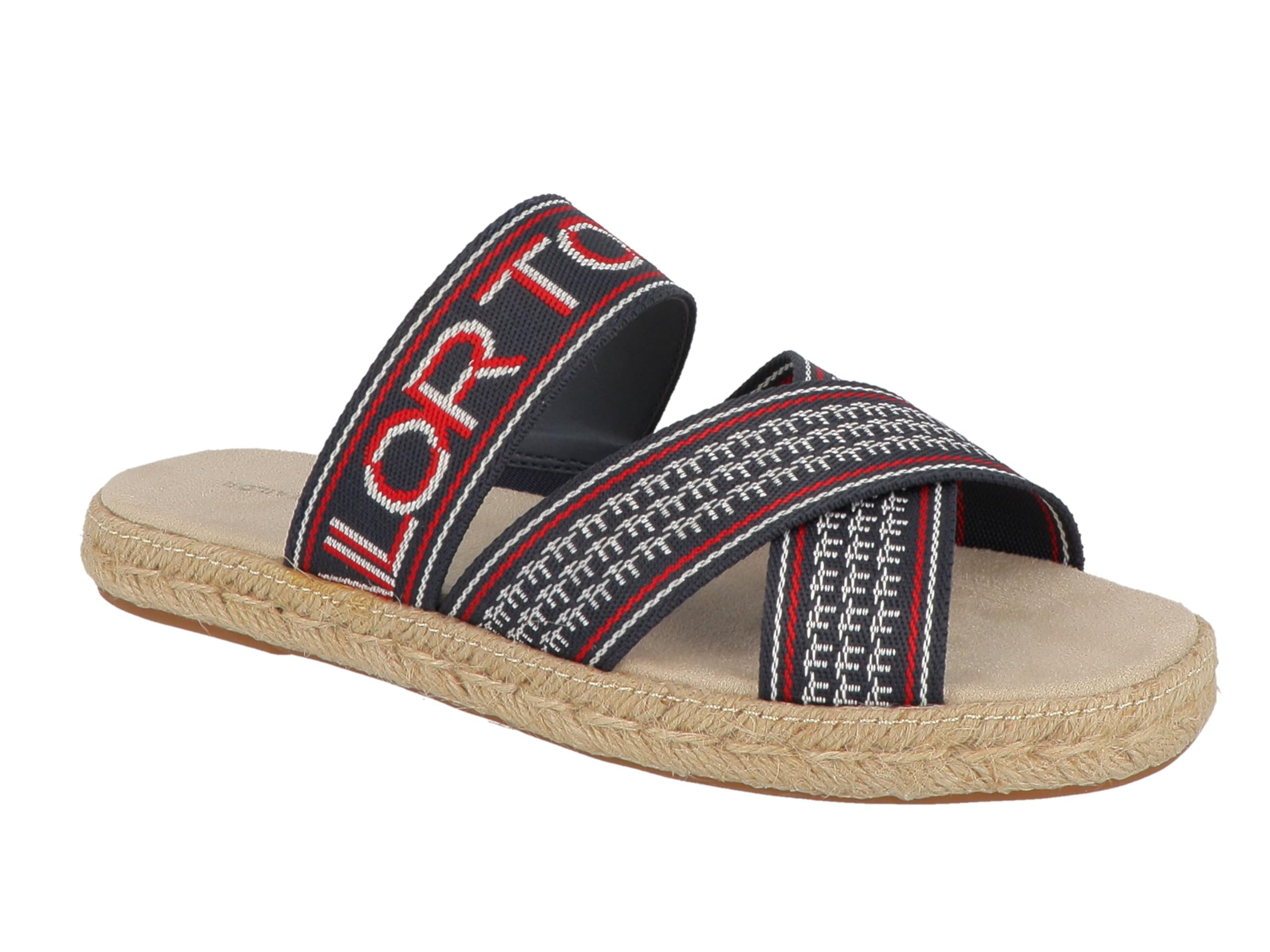 TOM TAILOR Women's 5397804 Flat Slippers, Navy-White-Red, 40 EU, Navy White Red, 8 UK
