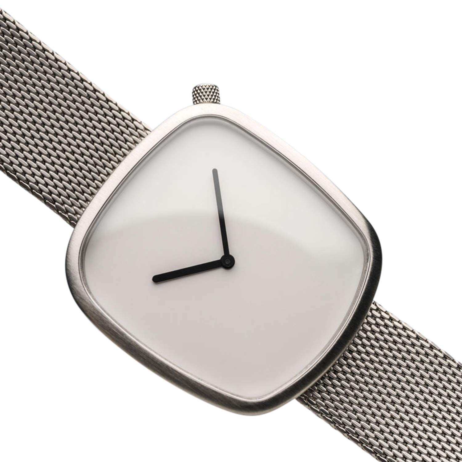 Bering Unisex Quarz Uhr | Armbanduhr 40 mm Edelstahlgehäuse und Zifferblatt | Milanaisearmband | Saphierglas | 3 ATM | 18040