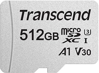 Transcend Japan Transcend MicroSD Card, 512 GB, UHS-I U3 V30 A1 Class 10, Data Recovery Software Provided (English Language Not Guaranteed), Confirmed Compatible with Nintendo Switch TS512GUSD300S-AE