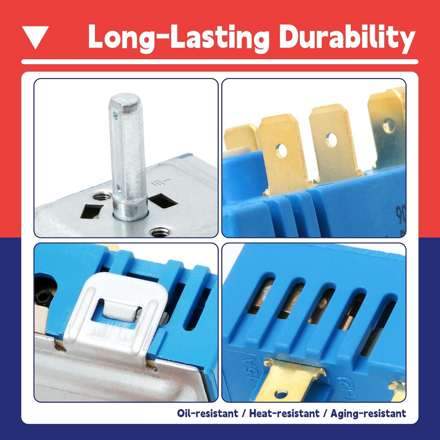 EBF62174901 Range Control Switch Rotary Compatible with LG LSE4613ST LSE4613BD LSE4615ST LSE4615BD Electric Range, Replace EBF62174906 PER001-13S T PER001-13LG T Stove Burners