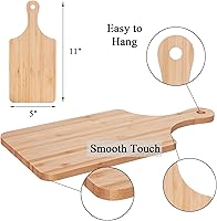 Vista 2 de WILLOWDALE 10 tablas de cortar de madera para cocina, tablas de charcutería de 11 pulgadas, tabla de servir de madera para pizza, queso, postre