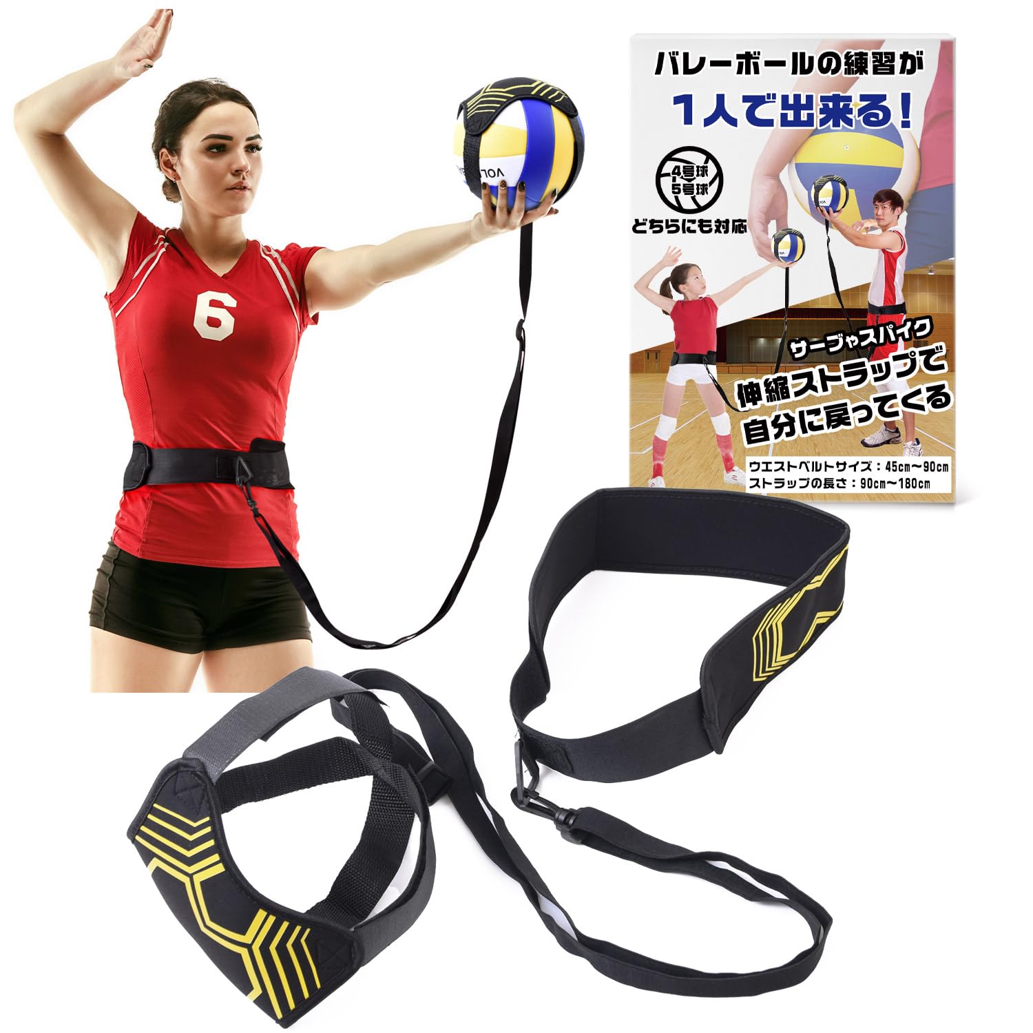 Amazon | バレーボール 練習 バレー サーブ スパイク 練習器具 （4号