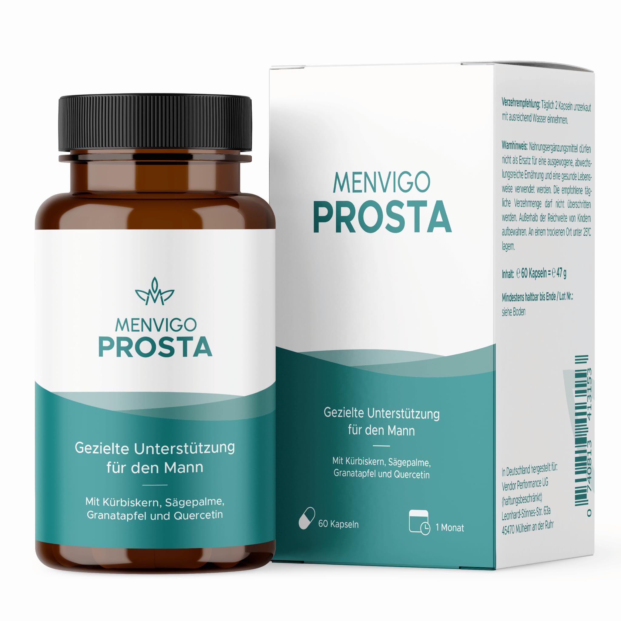 Prosta Komplex hochdosiert - Einzigartige Formel mit Kürbiskern Extrakt, Sägepalme Extrakt, Granatapfel Extrakt, jap. Schnurbaum Extrakt, Vitamin E, Zink & Selen