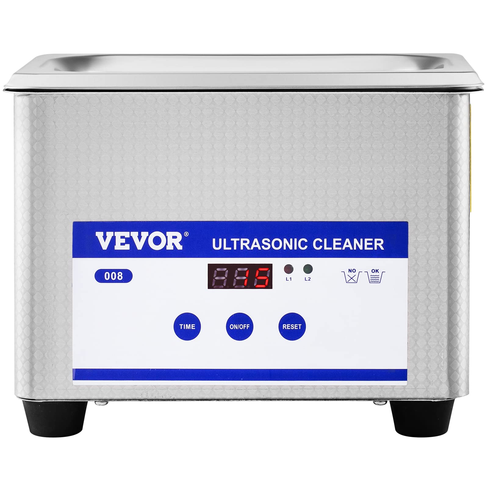 VEVOR Pulitore a ultrasuoni 800ml, 35W Pulitore ultrasonico professionale in acciaio inossidabile, potente macchina di pulizia ad ultrasuoni a frequenza di 40 kHz con display LED per gioielli, orologi