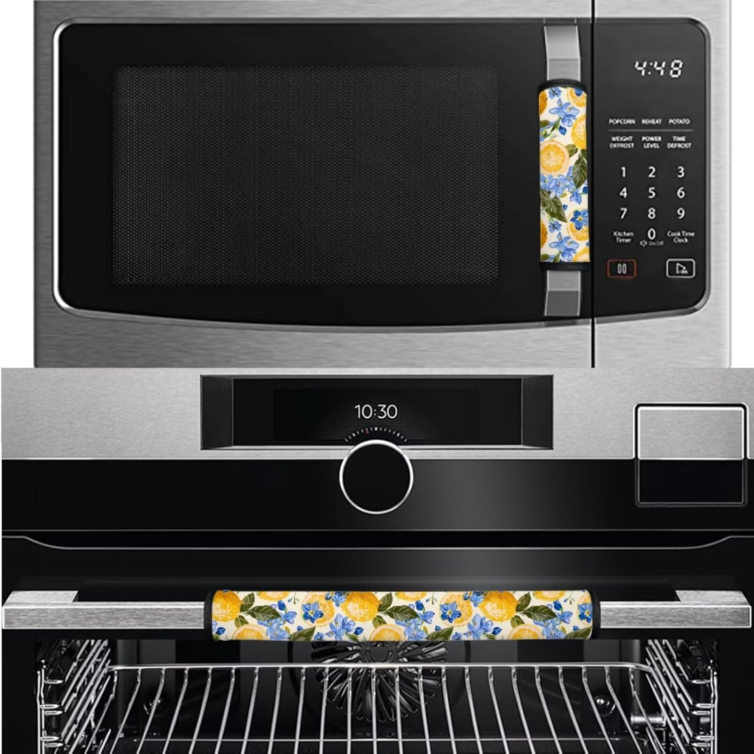 8 Refrigerator Door Handle Covers Fruit Lemon Design Washable Fabric Appliance Handles for Fridge Microwave Stove Dishwasher Stain Dust Fingerprint Prevent Hot Hand