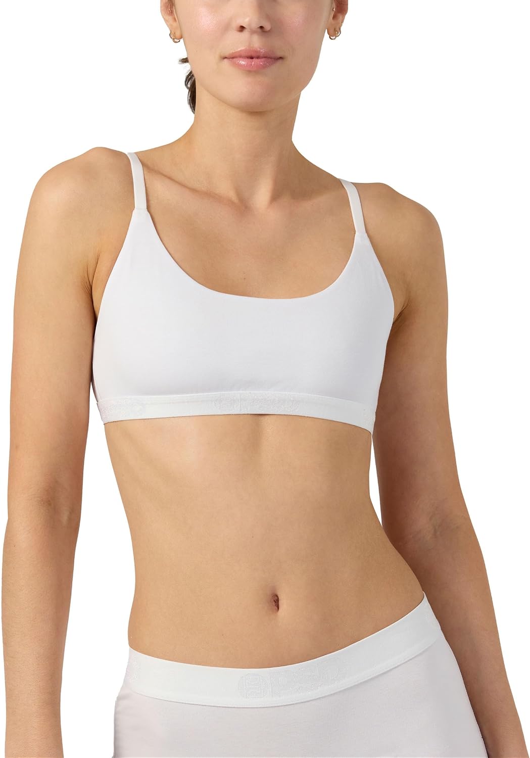 PSD Women's Everyday Solid 3 Pack Spaghetti Strap Bra - Premium Modal Fabric, Adjustable Straps, Scoop Neckline, Thin Strap Sports Bra, Spaghetti Strap Sports Bra, Comfortable Sports Bralette