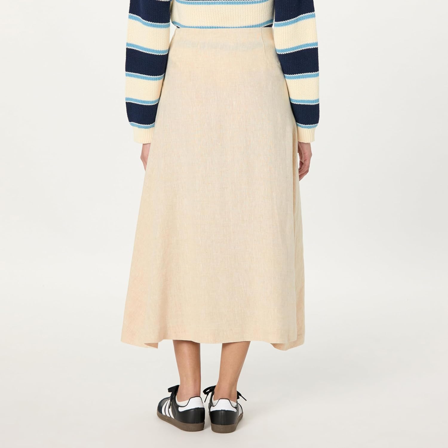 The Drop Womens Sicily Linen Midi Skirt