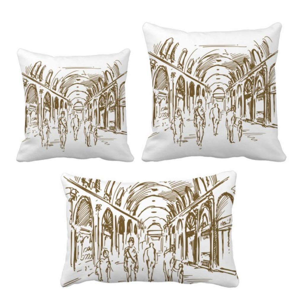Housse de coussin sketch paysage pour embellir votre salon
