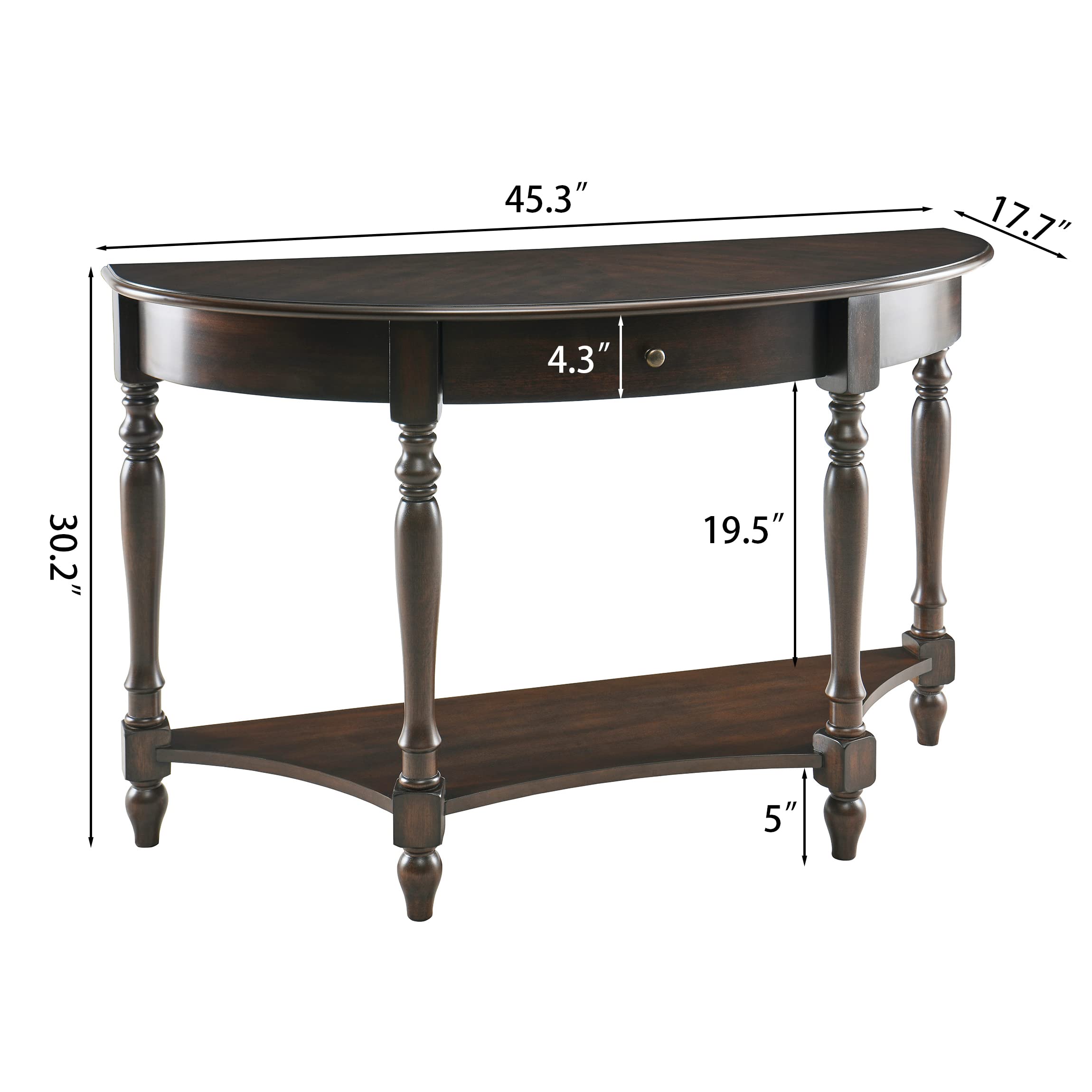 Amazon.com: MODERION Solid Wood Console Table with Drawer