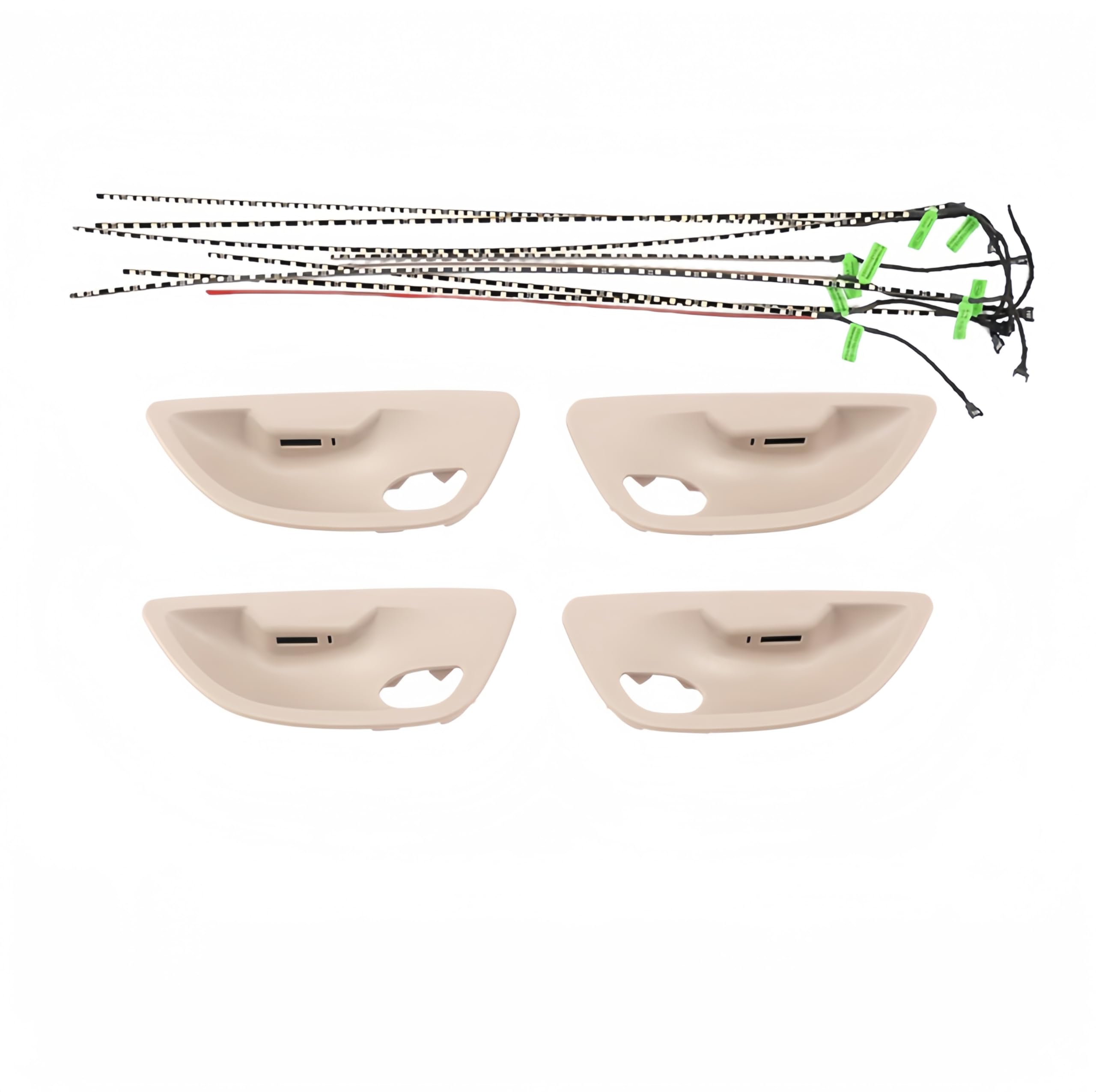 Yhikguszi Car Interior Door Dual Color Decorative Strip Ambient Light, for BMW 5 Series F10 F11 F18 2010-2017 Vehicle Model (Rice white), HY-F10Xi