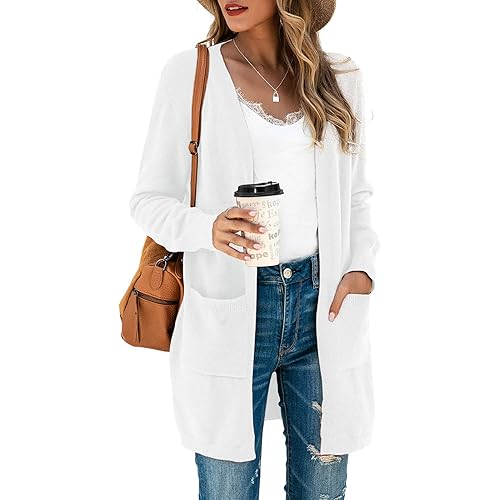 TASAMO Womens Color Block Striped Draped Kimono Cardigan Long Sleeve Open Front Casual Knit Sweaters Coat Soft Outwear