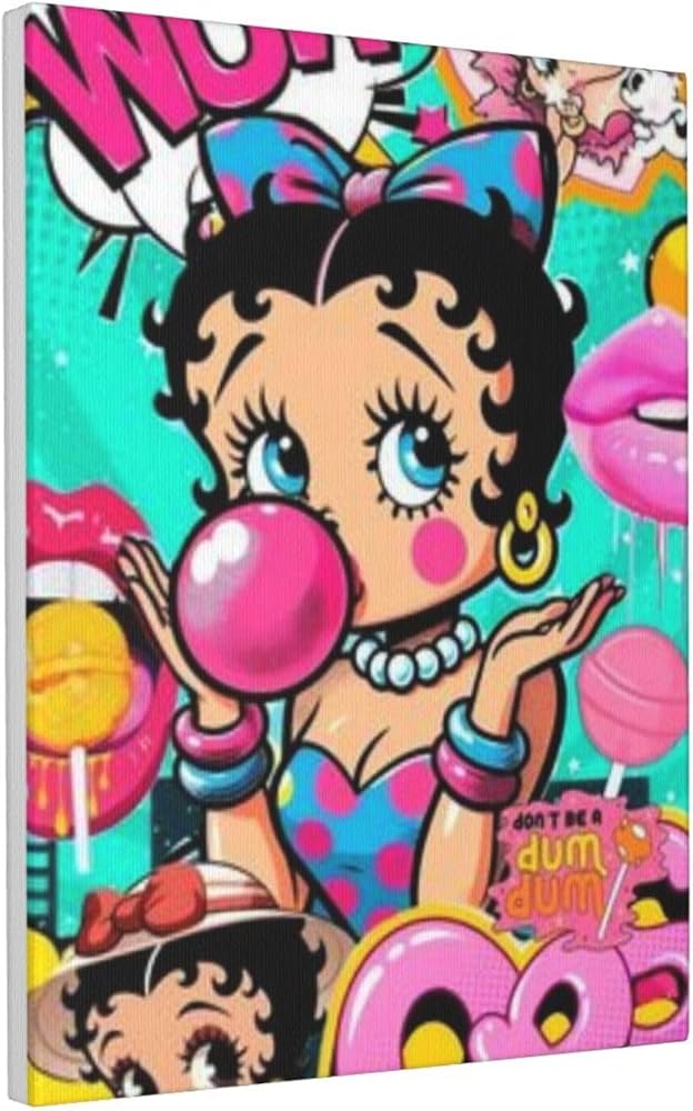 ベティブープ　アートパネル Amazon.co.jp: ベティちゃん ベティブープ 装飾画 壁掛け キャンバス