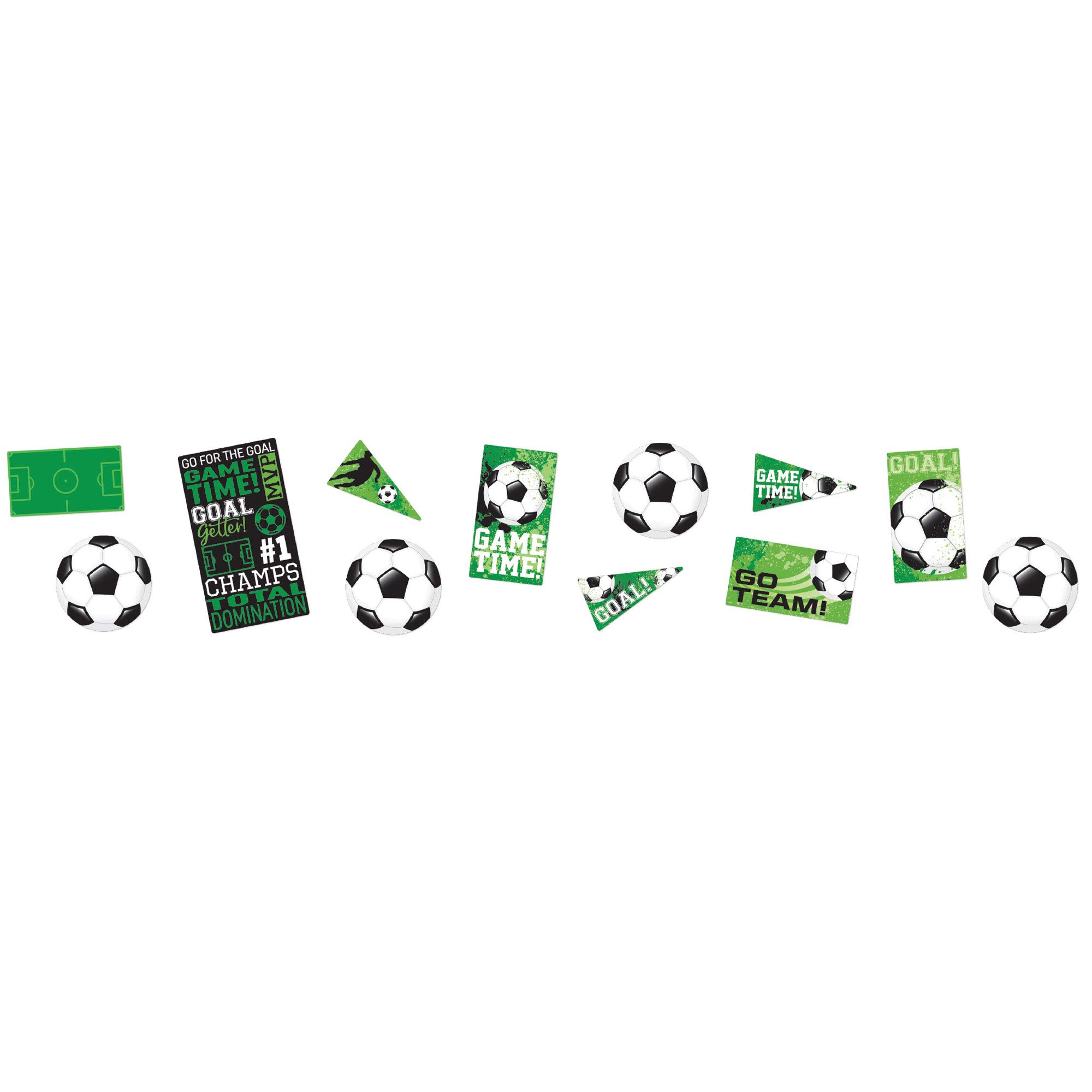 Championship Soccer Assorted Cutouts lot de 12 figurines carton décoration club