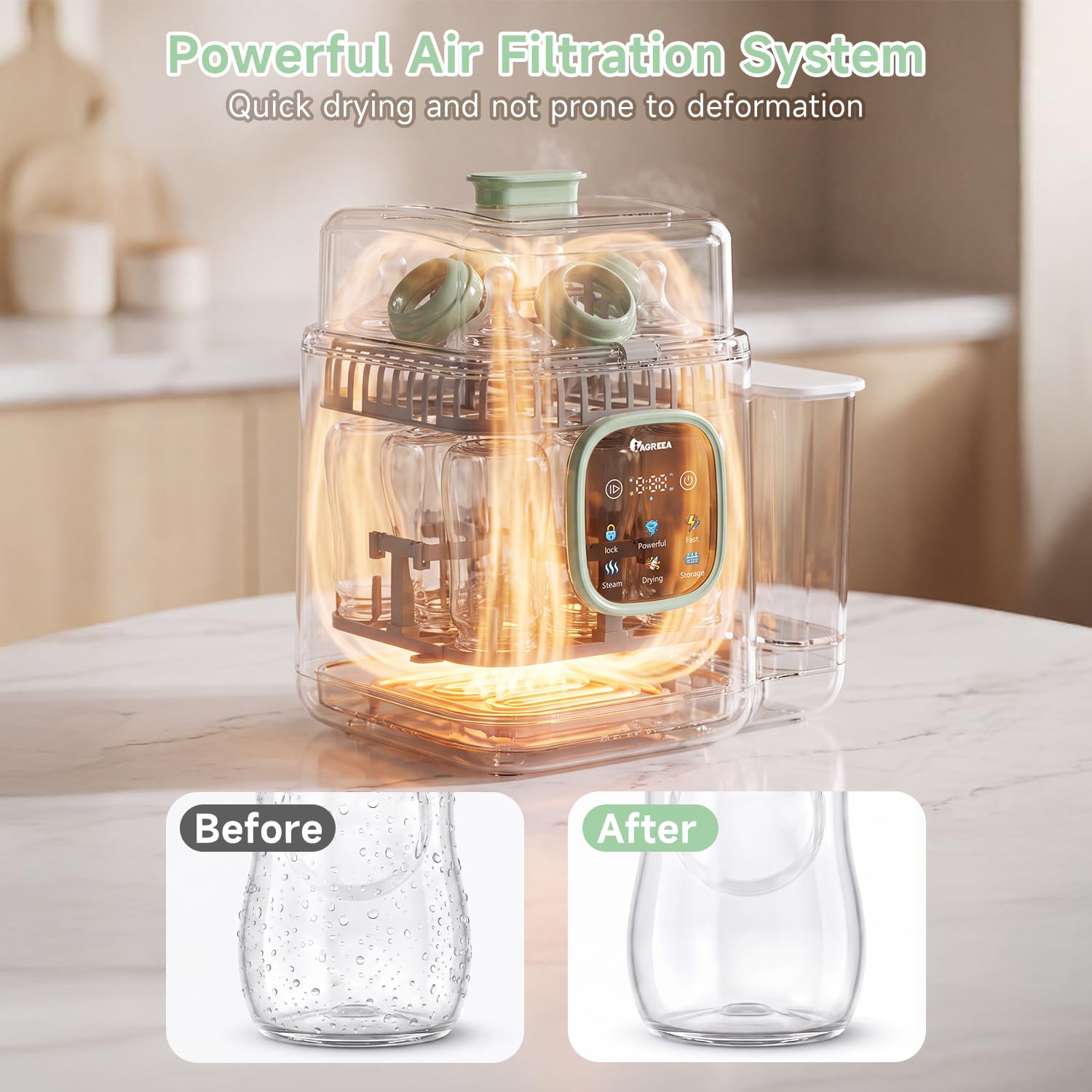  Baby Bottle Washer, 4-in-1 Cleaning Machine Fit 8 Bottles thumbnail