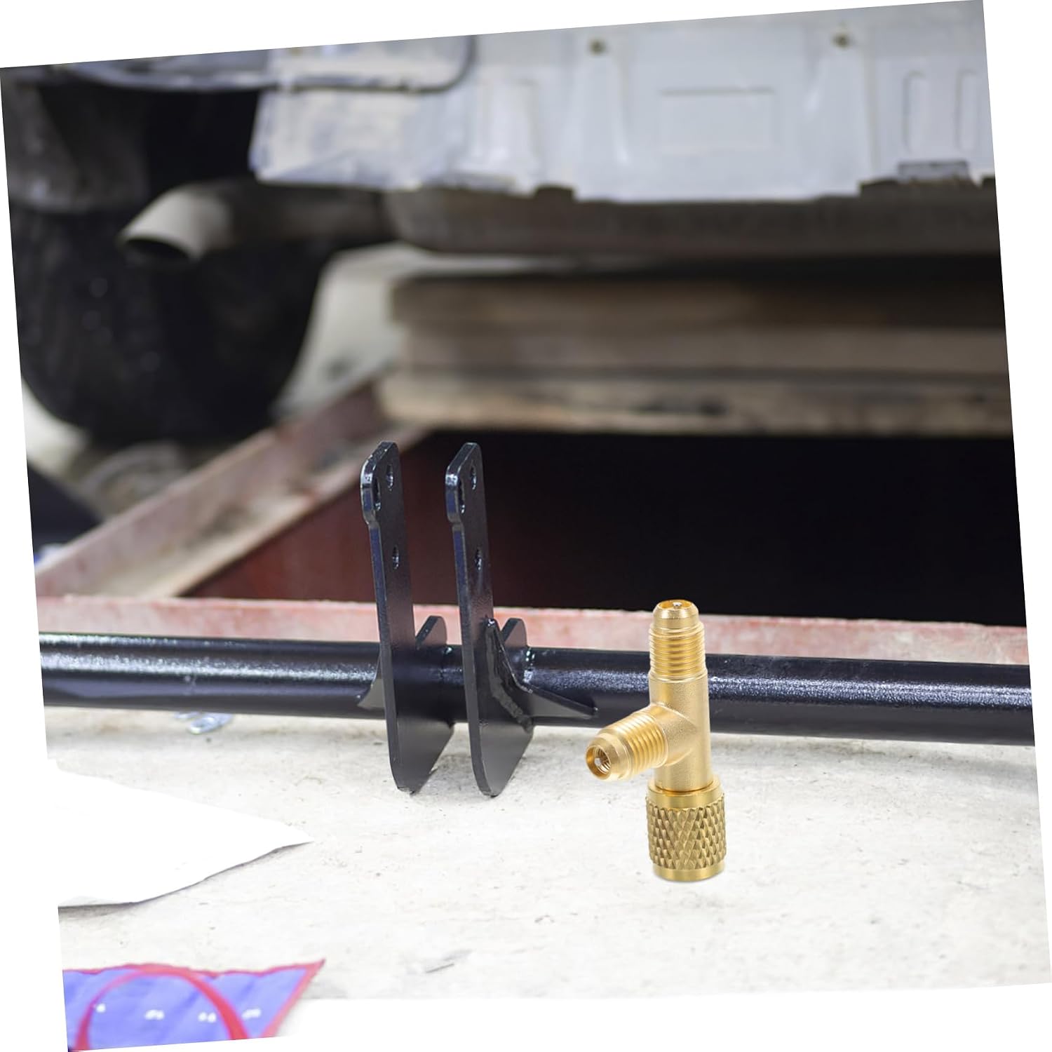 Quick Coupler Tee Adapter for Refrigerant Systems Durable Copper Hose Connector for Hvac Maintenance High-pressure Compatibility Leakproof Design Versatile for Systems