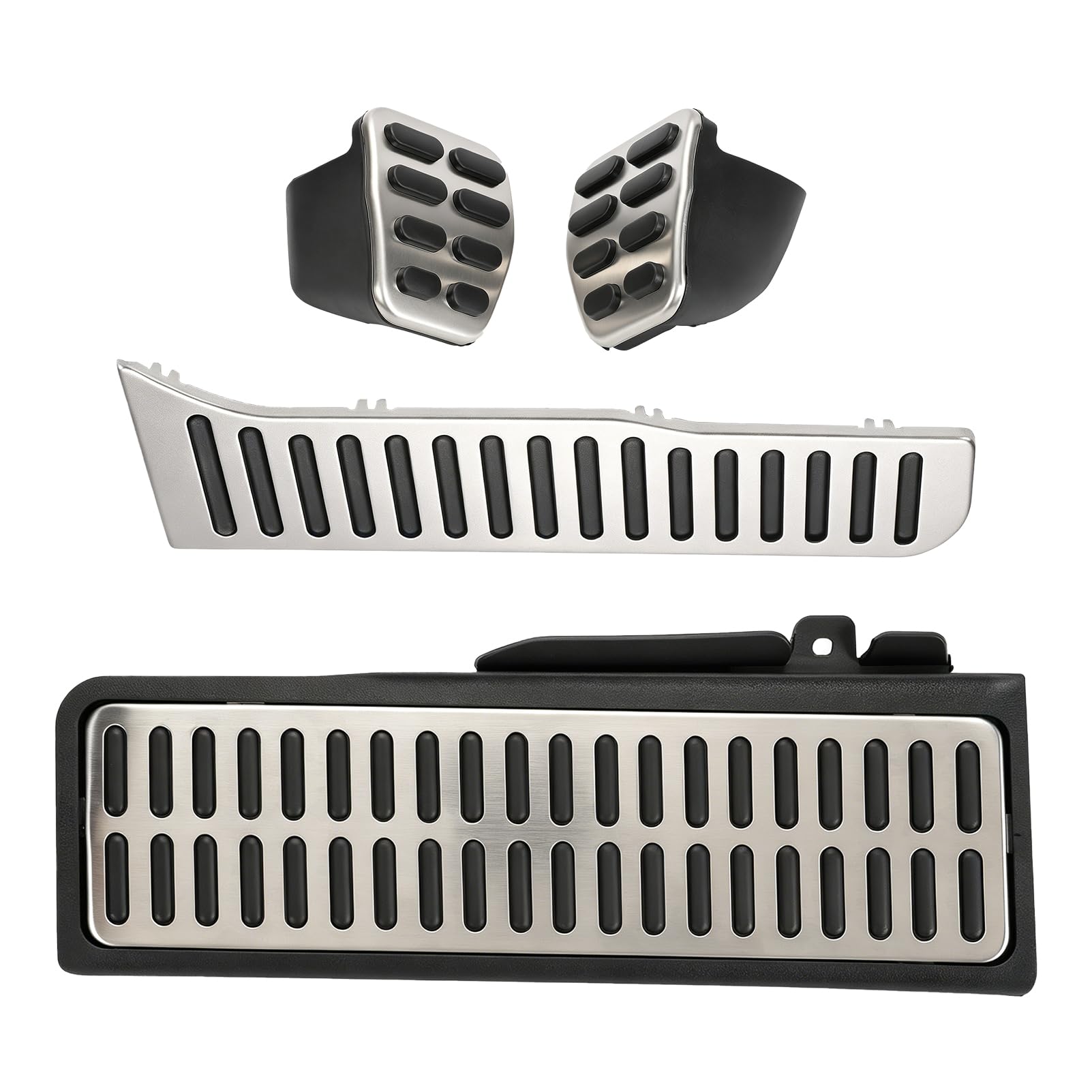 Set di Coperture per Pedali per Frizione, Pedale del Freno per Golf 5 6, Leon, Touran, Set da 4 Pezzi, Argento Copripedali set Pedali Frizione Freno Copripedali Poggiapiedi Auto Manuale