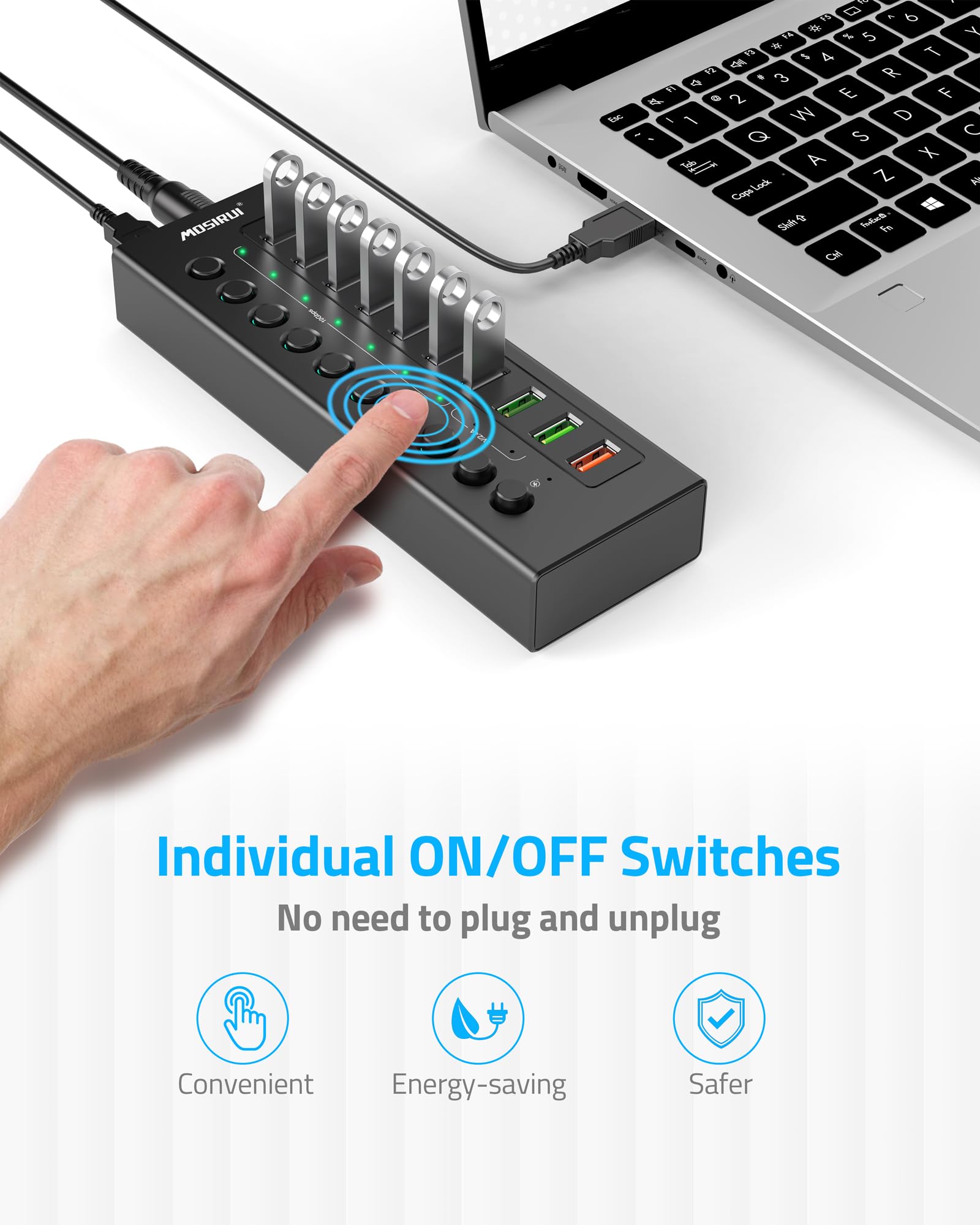 USB HUB 4 Ports USB C 3.2 Gen 2 HUB (10 in 1 US)
