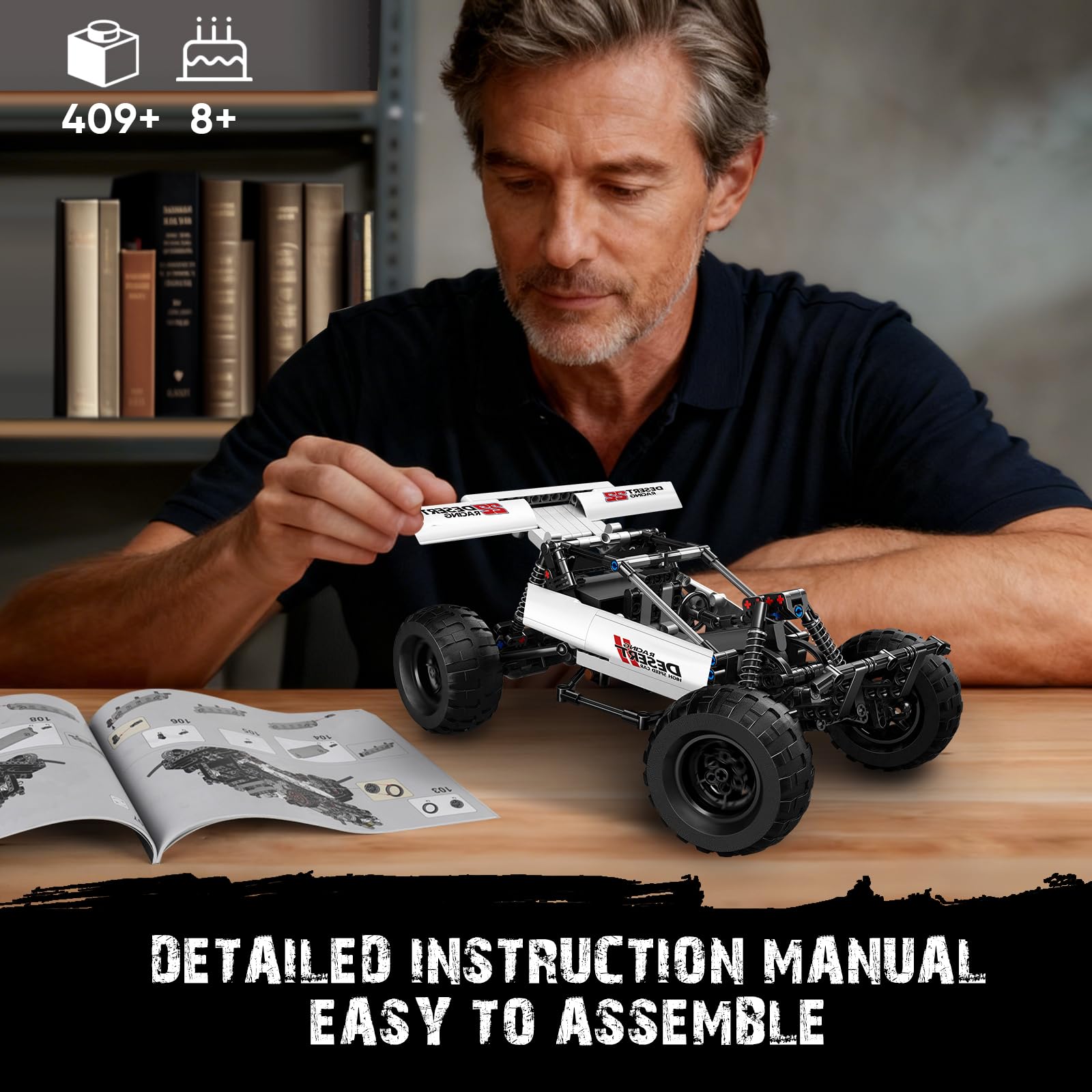 Mould King 18001 - Briques de Construction contrôlées par Application avec télécommande - Modèle avec 3 Moteurs - Voiture Tout-Terrain Technique Tout-Terrain - Véhicule d'escalade réaliste - Cadeau