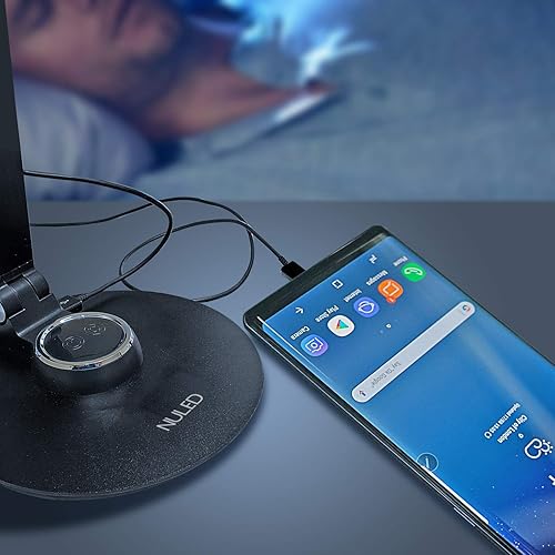 Miniatura 8 de NUNET Lámparas LED de escritorio para oficina en casa, lámpara de piano para piano vertical, lámparas de escritorio de aluminio giratorias con