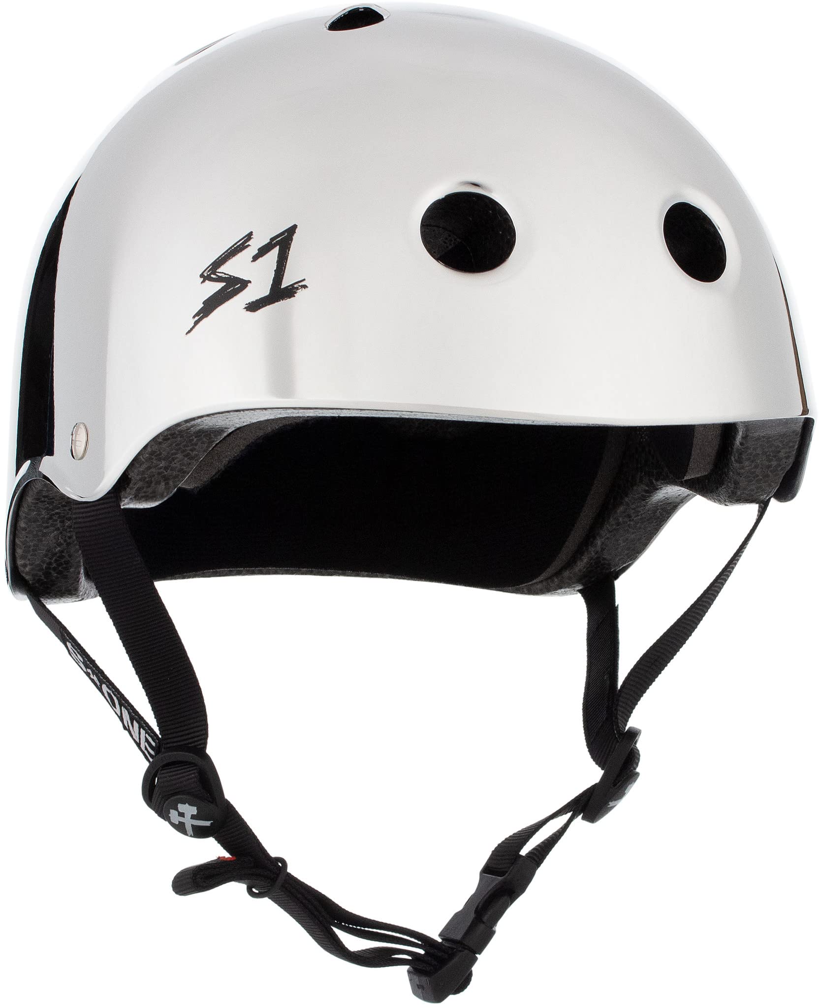 S1 Lifer Helmet for Skateboarding, BMX, and Roller Skating - EPS Fusion Foam, CPSC & ASTM Certified - Silver Mirror X-Small (52.1 cm) — image 1