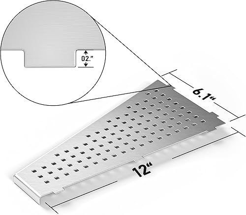 Miniatura 2 de Estante esquinero para ducha, 2 unidades, estantes de baño en forma de trapezoidal de 12 pulgadas para pared de azulejos, lechada de acero