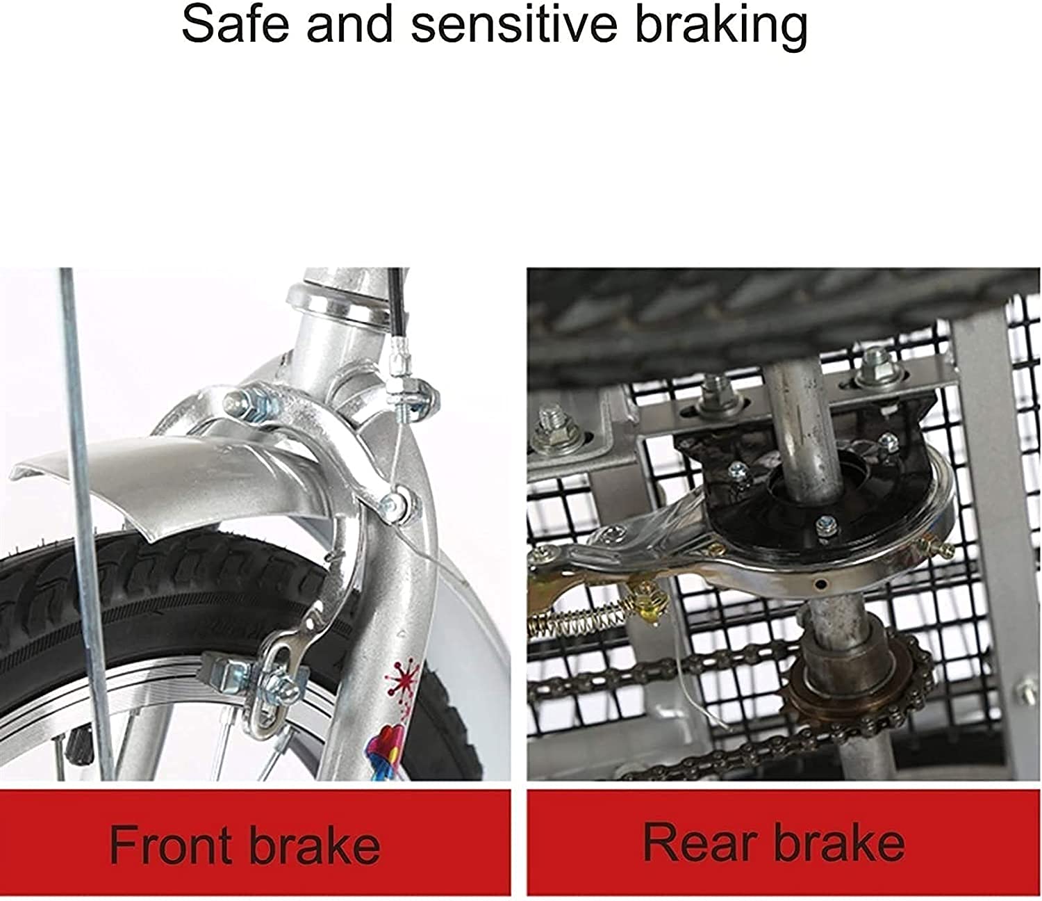 GRDDBZA Adult Tricycle - 3 Wheel Bikes for Adults Shopping Tricycle for Adult, 1 Speed Trikes 20 Inch 3 Wheel Bikes Three-Wheeled Bicycles with Backrest Shopping Basket for Seniors, Women, Men