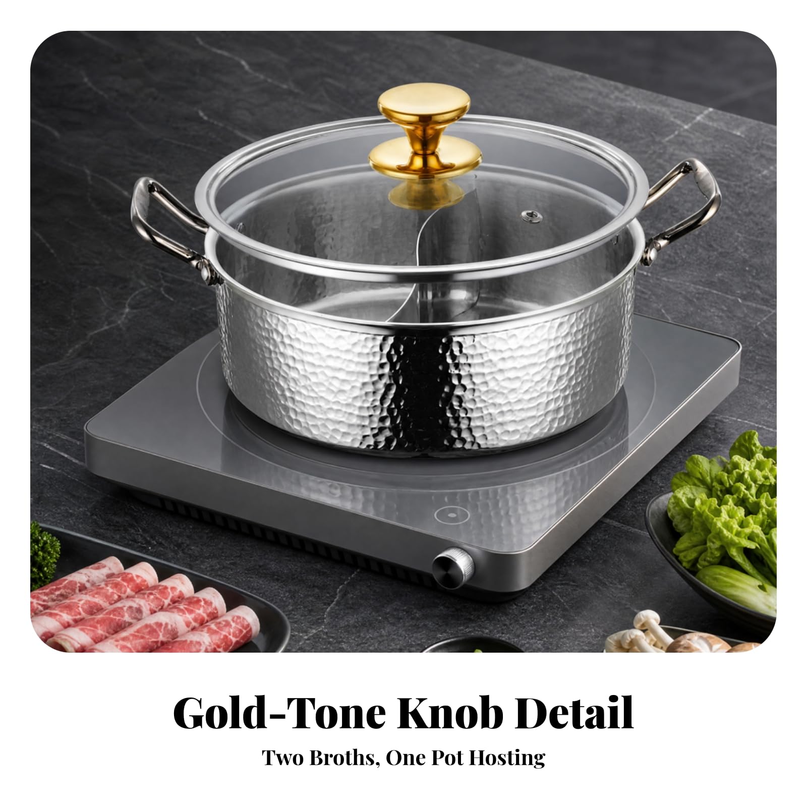 Induktionsgeeignet geteilter Topf, 32CM