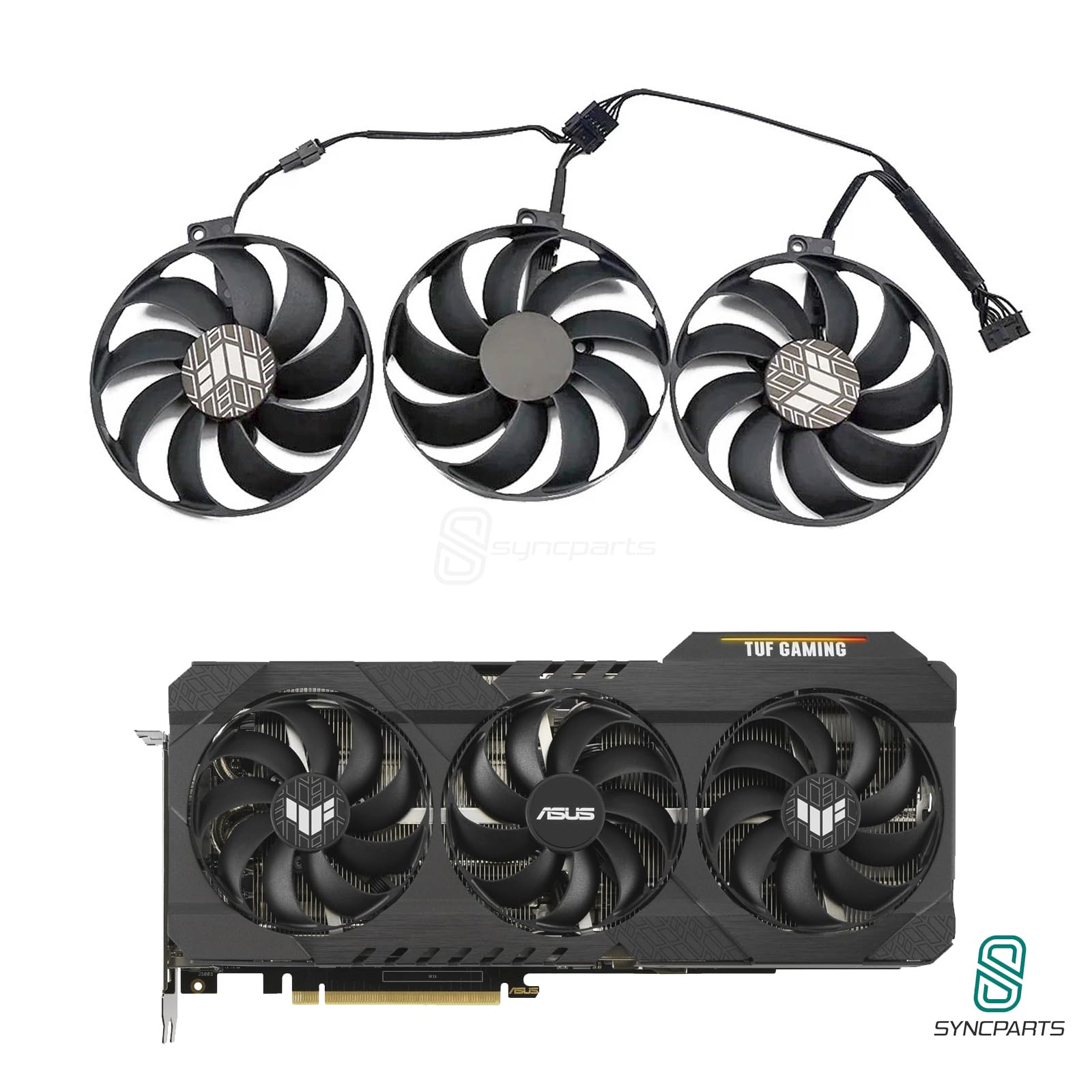 Lüfter Grafikkarte ASUS_TUF Gaming RTX 3070, TUF 3070Ti, ASUS_3060 OC, RTX 3080 Serie | CF9010U12D, PLD09210S12H, T129215SU