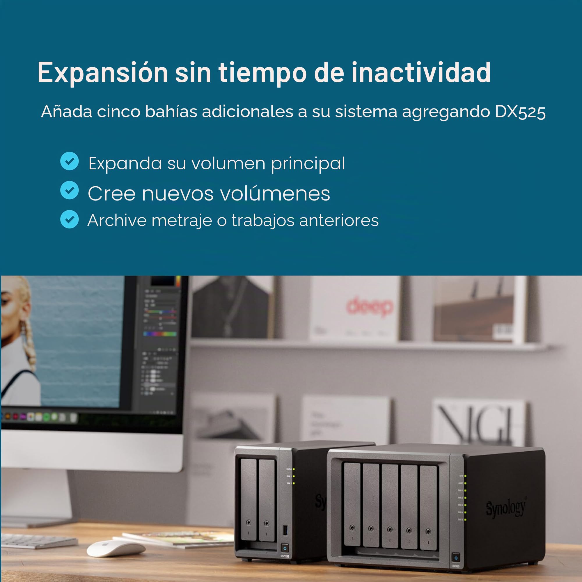 Synology Kit NAS DS725+ de 2 bahías, CPU Ryzen, Memoria de 4 GB, usuarios estándar de 2.5 GbE-Nic, Distribuidor Autorizado Nacional, Field Lake, Soporte telefónico, DiskStation
