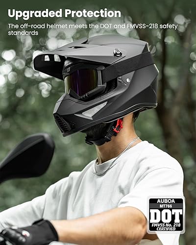 Miniatura 3 de Casco de motocross ATV BMX MX Off Road para adultos con gafas guantes máscara DOT modelo MT766