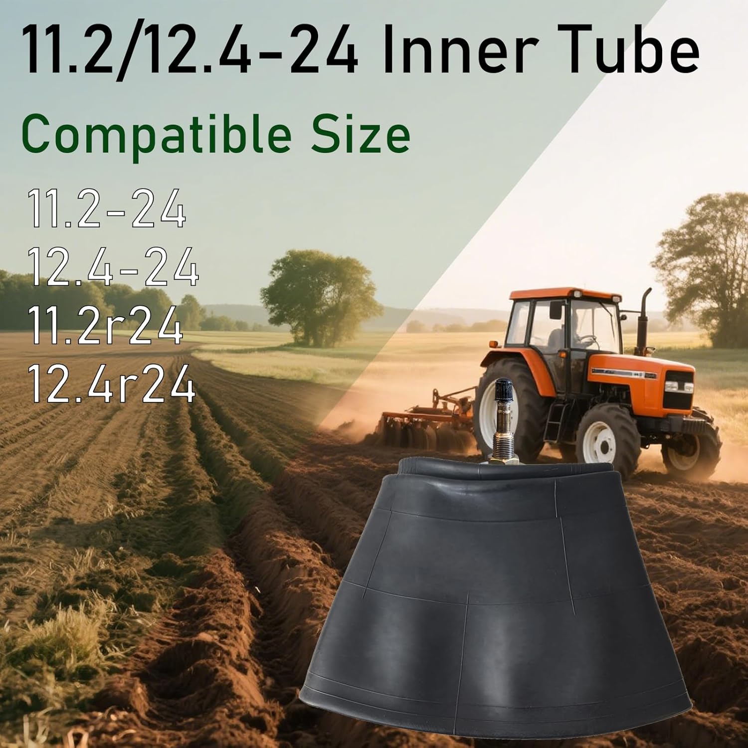 11.2/12.4R24 11.2-24 12.4-24 Tractor Tire Inner Tube, 11.2-24 Tractor Tube 12.4-24 Inner Tube 12.4R24 11.2R24 Tube