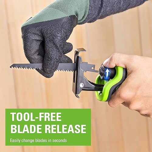 Miniatura 4 de Greenworks Sierra recíproca compacta de 24 V sin escobillas de 1 pulgada (3,000 SPM), batería de 2.0 Ah y cargador compacto incluidos