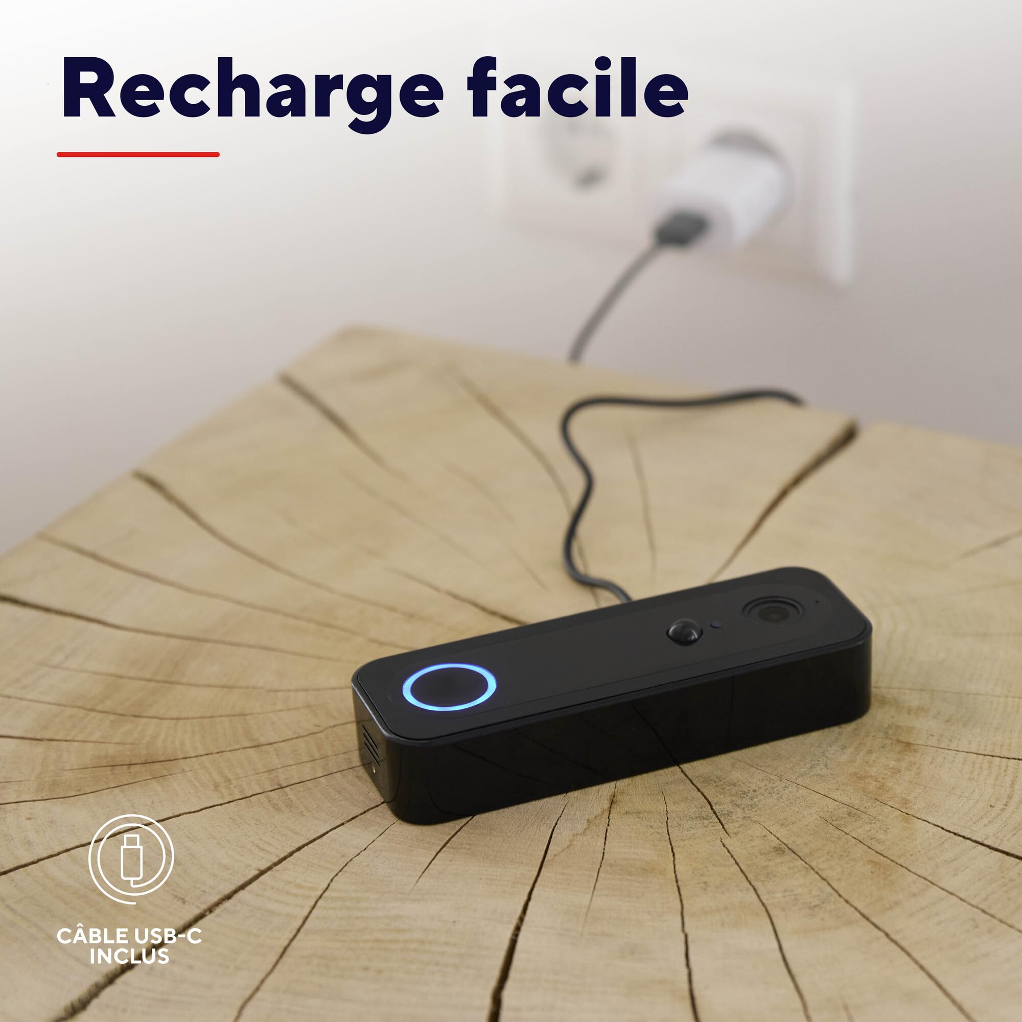 Trust Sonnette Vidéo sans Fil 2.4GHz avec Camera 3MP 2K HD, Audio Bidirectionnel, Vision Nocturne, Imperméable, Caméra et Audio, Alimentation par USB-C ou Câblée 8-24V, Carillon Inclus, Noir