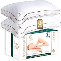 Vista 14 de Royal Therapy - Almohada de espuma viscoelástica Queen, almohada de espuma triturada ajustable sin olor para el alivio del dolor de cuello