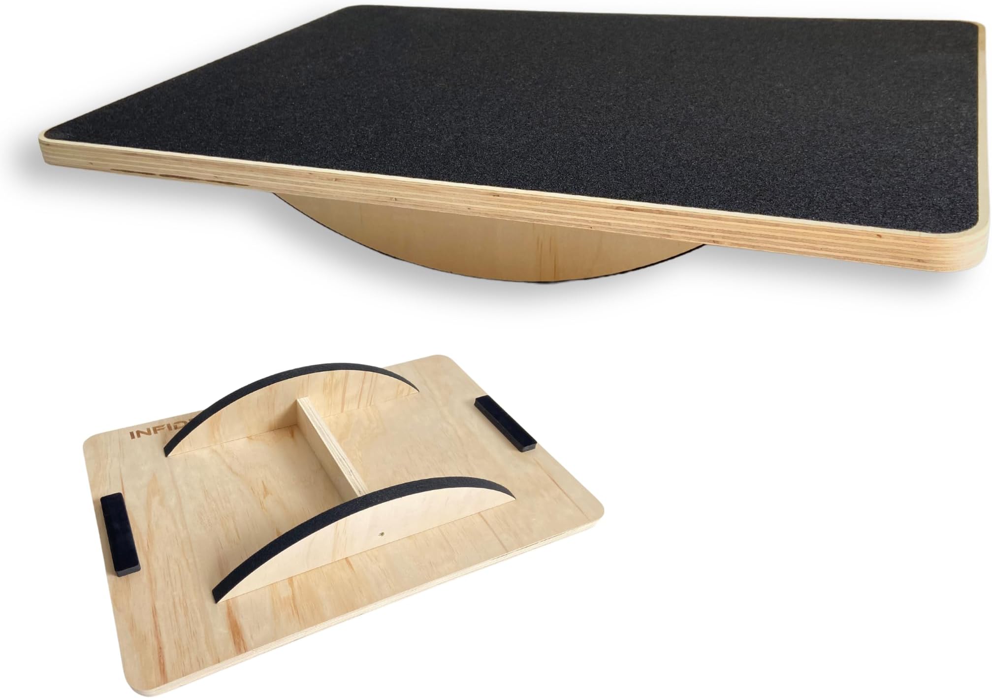 Multi-Optional Wooden Balance Board for all kind of balance tranning, Extra-Large Anti-Slip Wobble, Rocker and Plank Board for Balance and Core Training, Balancing Board for Under Desk