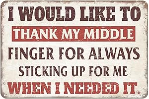 Funny Vintage Garage Signs for Men: Express Gratitude with a Touch of Humor