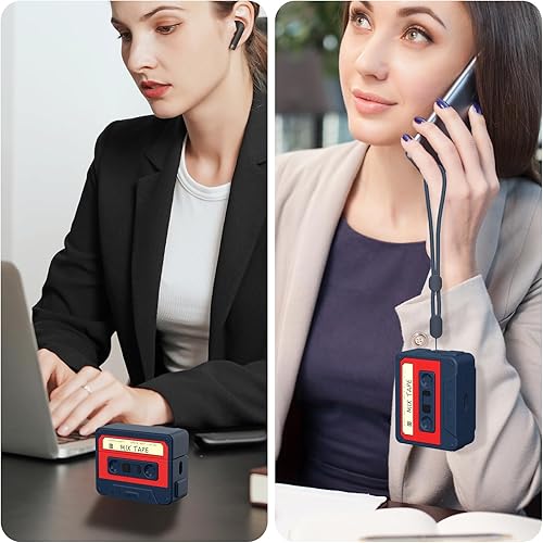 Miniatura 7 de KOREDA - Funda protectora de silicona para AirPods Pro 2 y 1 generación (202320222019), diseño de cinta de cassette divertida para mujeres y hombres