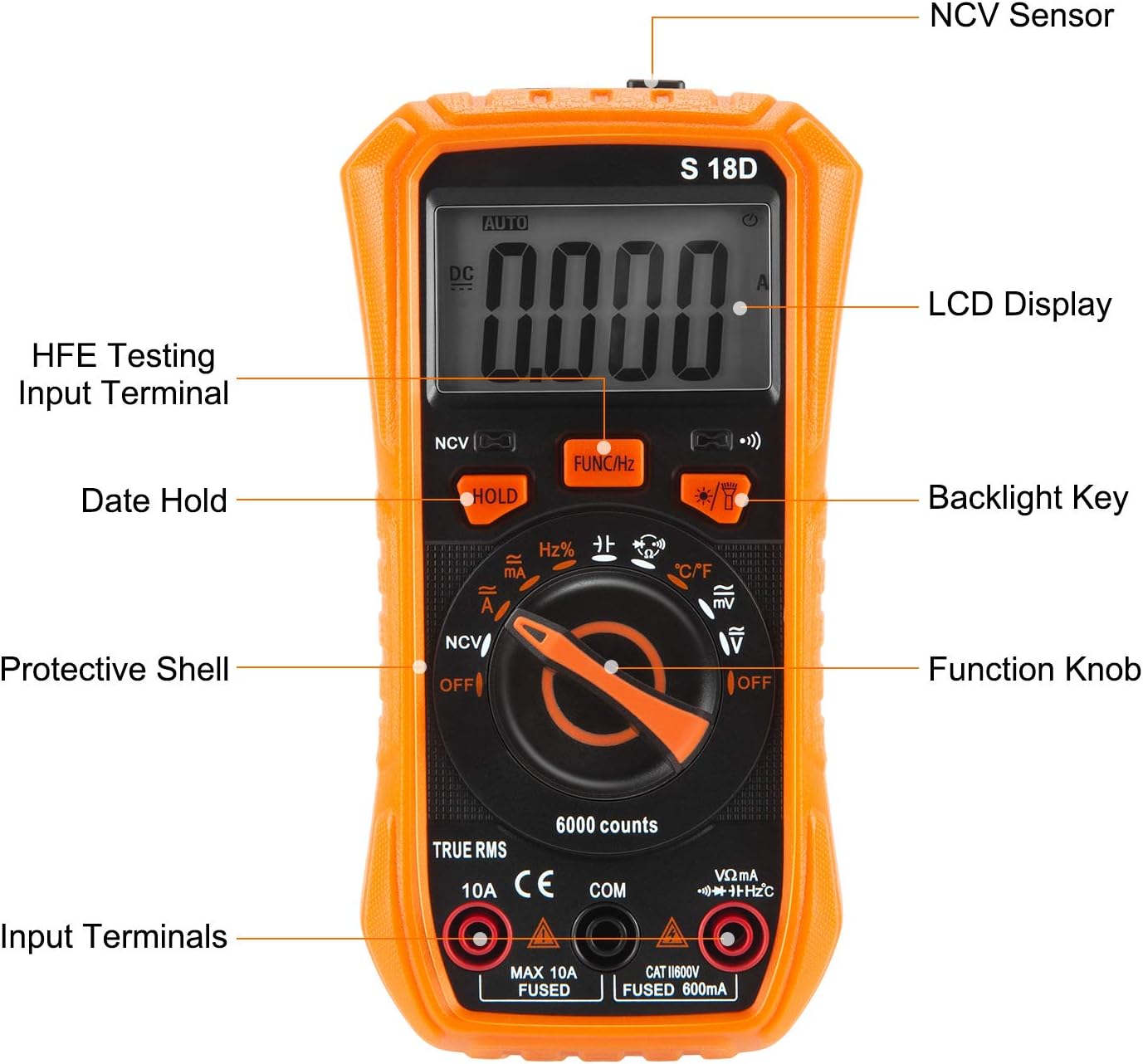 Digital Multimeter Tester, Electrical Voltmeter Tester, Volt Multi Meter, Car Battery Tester Circuit Tester - - 