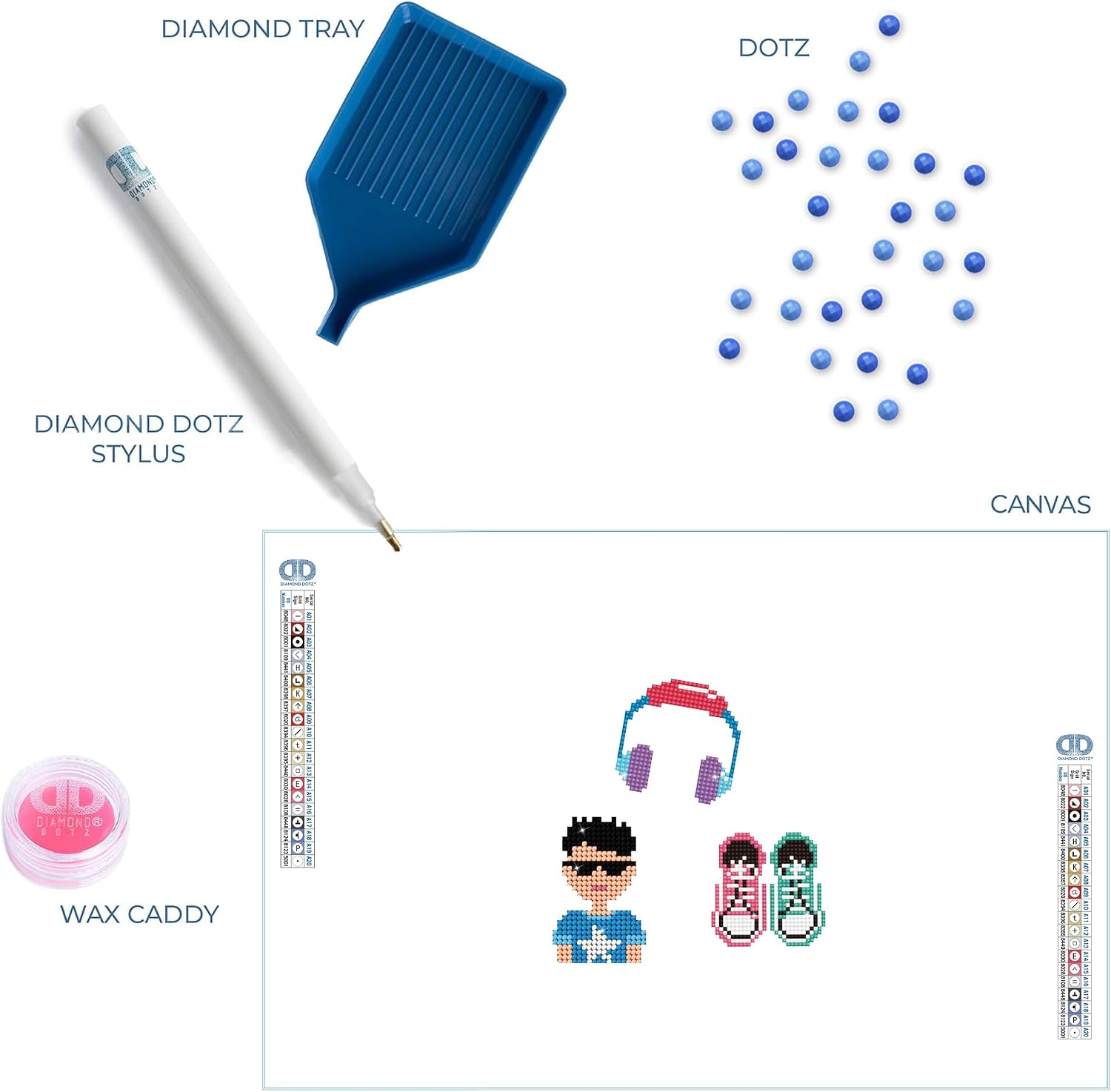 DIAMOND DOTZ Cool BOY Diamond Painting Kits for Kids - Diamond Art Kits a Relaxing Creative Craft Kit with Dotz Gems