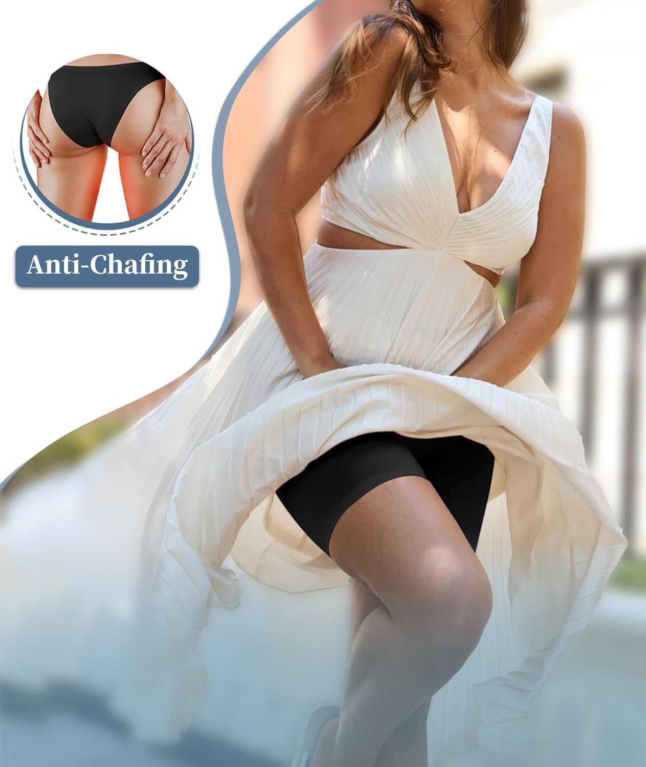 4 Pack Slip Shorts for Under Dress Women Seamless Boyshorts Panties Anti Chafing Shorts - Image 3