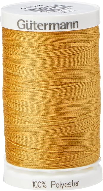 Gutermann Sew All Polyester Thread, 500mtr, Jeans Gold (0968), 5.5 x 3 x 3 cm