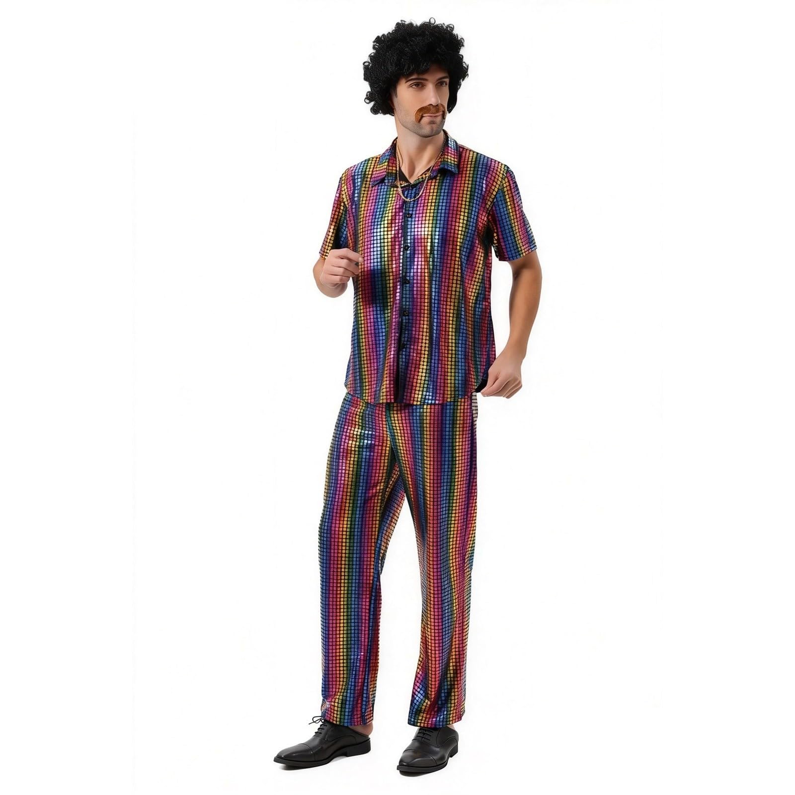 Disfraz de los años 80 y 90 – Traje de entrenamiento, estilo discoteca, traje de los años 80, ropa deportiva, estilo vintage, chándal para carnaval y fiesta