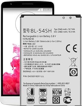 DDONG for AT&T LG G3 Vigor D725 Optimus F7 LG870 US870 L90 D415 Replacement Battery BL-54SH