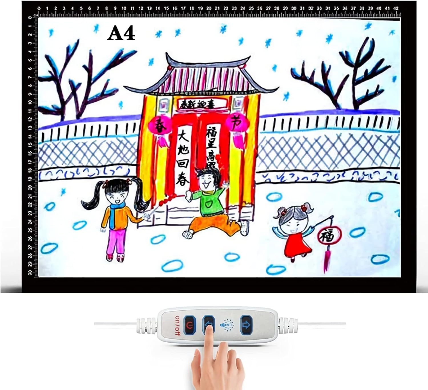 Ultra-Thin Portable LED Light Box Tracer USB Power Dimmable Brightness Artcraft Tracing Light Pad Light Box for Diamond Paint Artists Drawing Sketching Designing Stencilling,26CM×35CM